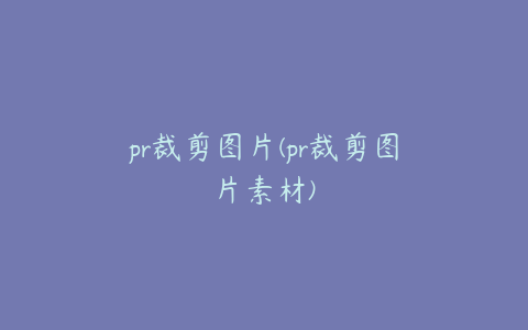 pr裁剪图片(pr裁剪图片素材)