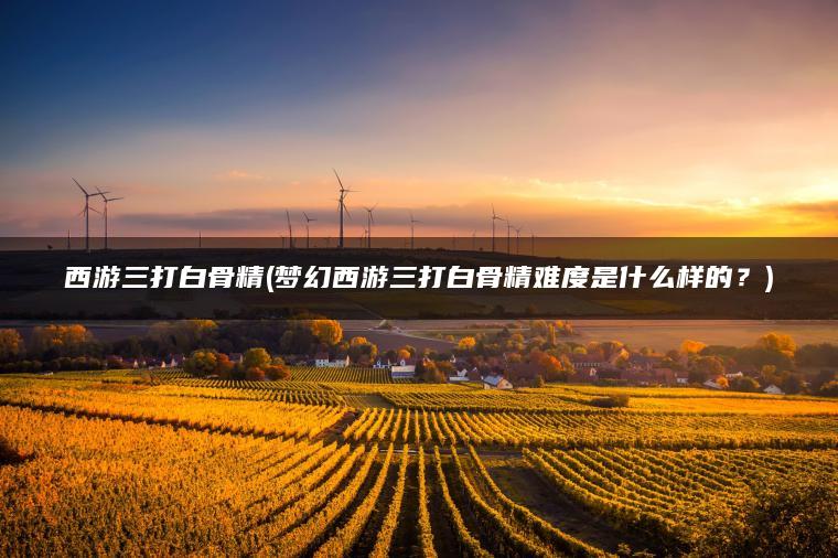 西游三打白骨精(梦幻西游三打白骨精难度是什么样的？)