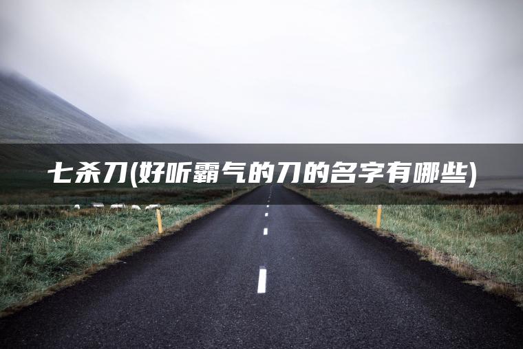 七杀刀(好听霸气的刀的名字有哪些)