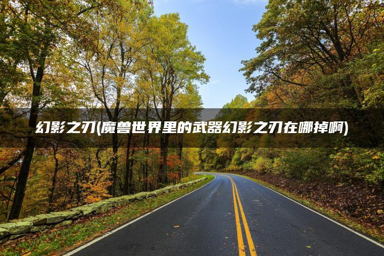 幻影之刃(魔兽世界里的武器幻影之刃在哪掉啊)