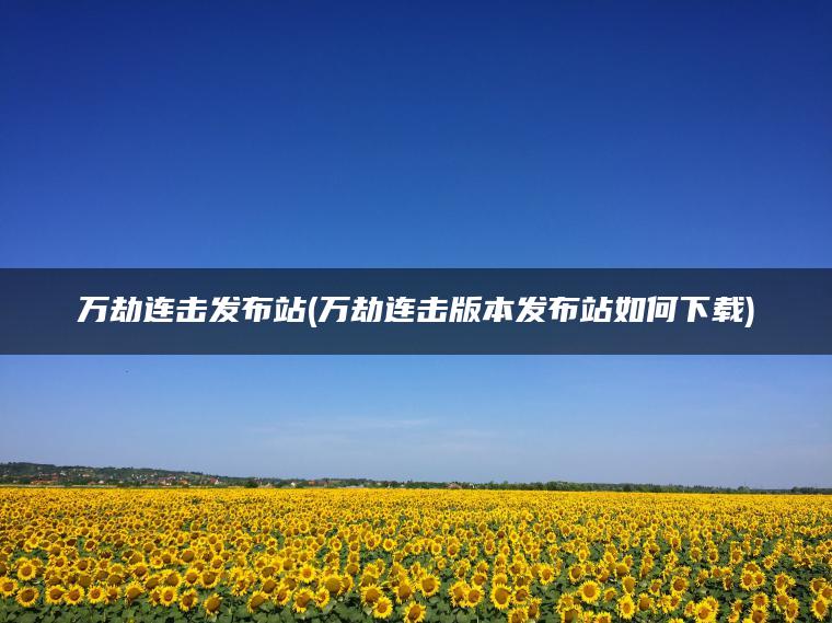 万劫连击发布站(万劫连击版本发布站如何下载)