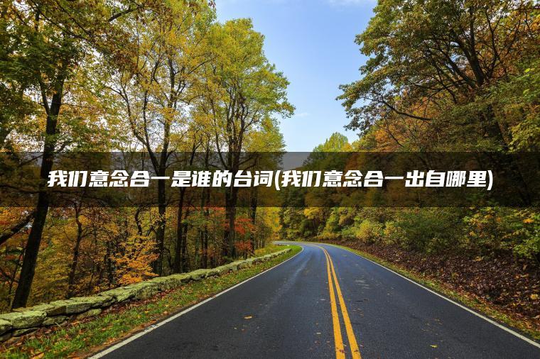我们意念合一是谁的台词(我们意念合一出自哪里)
