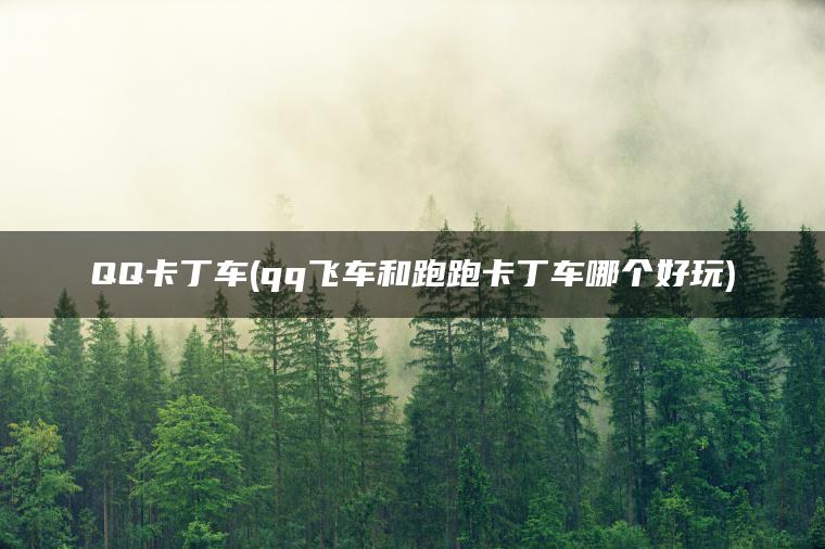 QQ卡丁车(qq飞车和跑跑卡丁车哪个好玩)