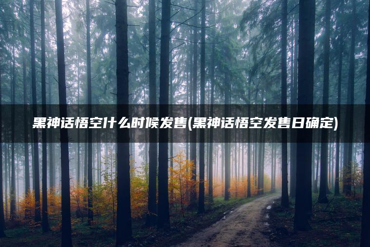 黑神话悟空什么时候发售(黑神话悟空发售日确定)