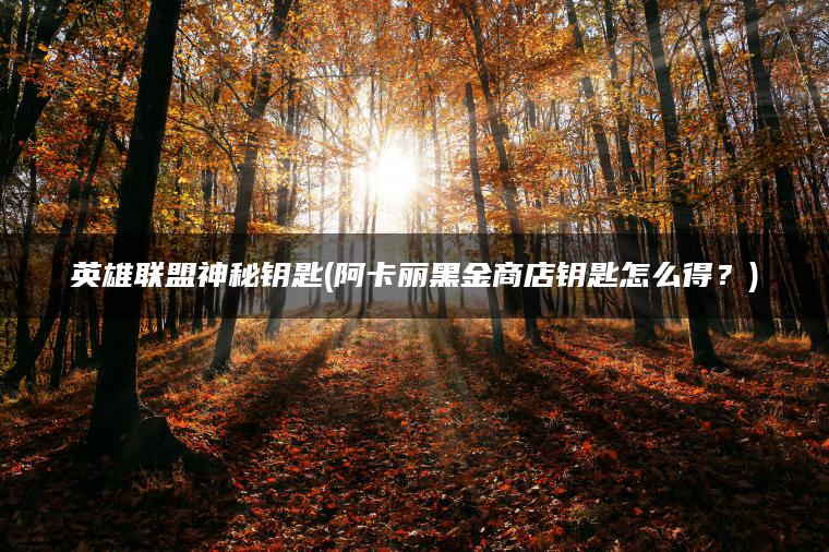 英雄联盟神秘钥匙(阿卡丽黑金商店钥匙怎么得？)