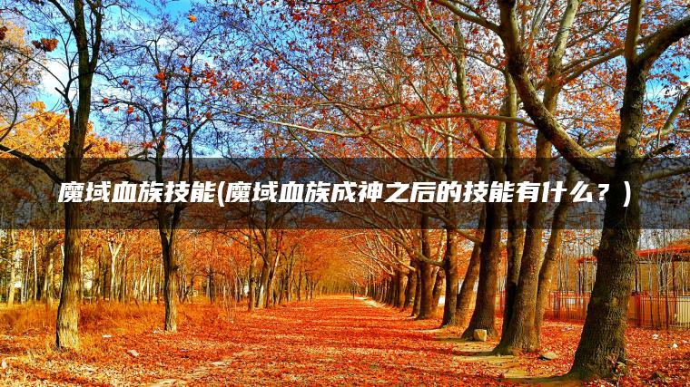 魔域血族技能(魔域血族成神之后的技能有什么？)
