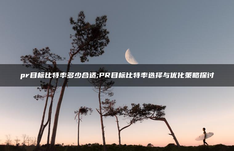 pr目标比特率多少合适;PR目标比特率选择与优化策略探讨