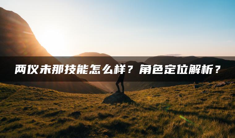 两仪未那技能怎么样？角色定位解析？