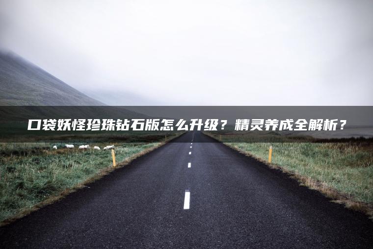 口袋妖怪珍珠钻石版怎么升级？精灵养成全解析？
