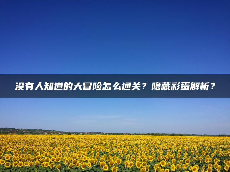 没有人知道的大冒险怎么通关？隐藏彩蛋解析？