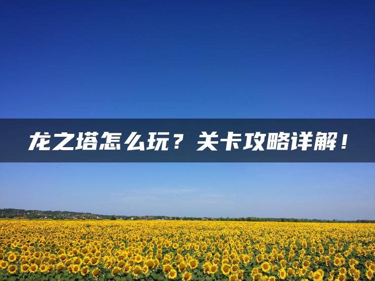 龙之塔怎么玩？关卡攻略详解！