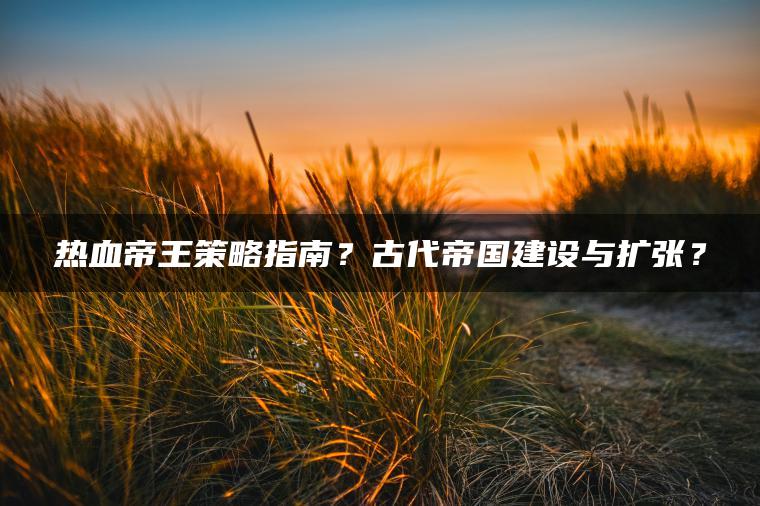 热血帝王策略指南？古代帝国建设与扩张？